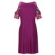thumbnail image 5 of Vestido bohemio con escote en V para mujer, informal, estampado, manga corta, cuello, cintura, corte ajustado, hombros descubiertos Fridja  qw6971, 5 of 8