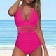 thumbnail image 3 of Gibobby Traje de baño completo mujer Traje de baño de malla de 1 pieza para mujer, Bikini acolchado con realce, traje de baño de entrenamiento, traje de (Rosa caliente,G), 3 of 5