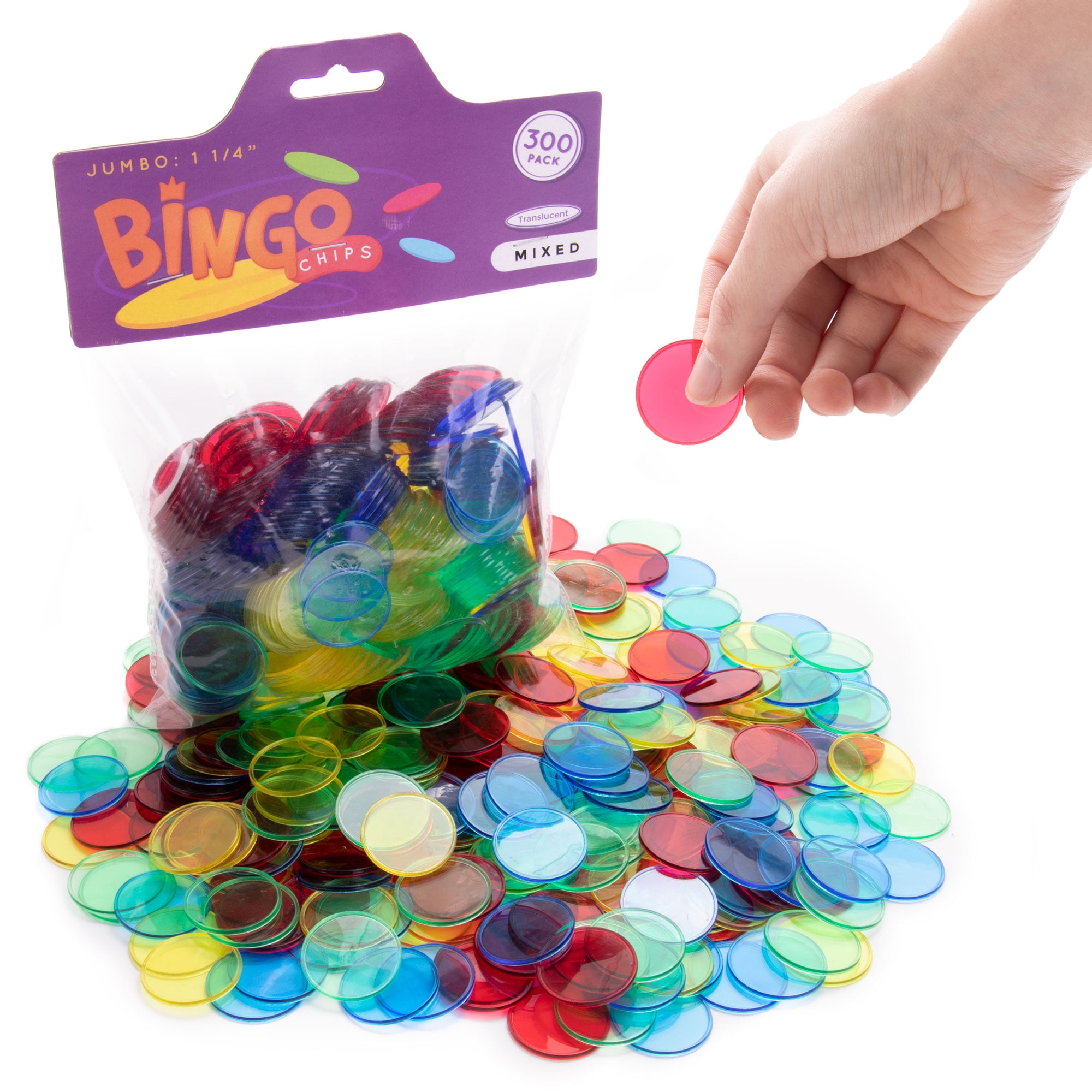 Jumbo 1.25" Bingo Chips, 300pack