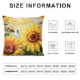 thumbnail image 5 of YINGXI  Hello Sunshine Daisy Sunflower Bee Throw Pillow Cover,Summer Party Holiday Yellow Cushion Case Decoration for Sofa Couch 22x22in, 5 of 5
