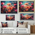 thumbnail image 4 of Designart "Dreams Of Vibrant Peach And Pink Poppy Fields" Poppies Floater Framed Canvas Wall Art, 4 of 5
