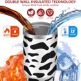 thumbnail image 3 of Leopard Print 30oz Handheld Travel Tumbler with Handle – Double Wall Stainless Steel Insulated Cup, Flip Straw Lid, Leak-Proof & BPA-Free for Hot and Cold Drinks – Durable Coffee & Juice Mug Black, 3 of 6