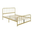 thumbnail image 4 of Home Design Debra King Metal Platform Bed Frame with Sturdy Frame and Openwork Design, Gold, Easy Assembly, 4 of 5