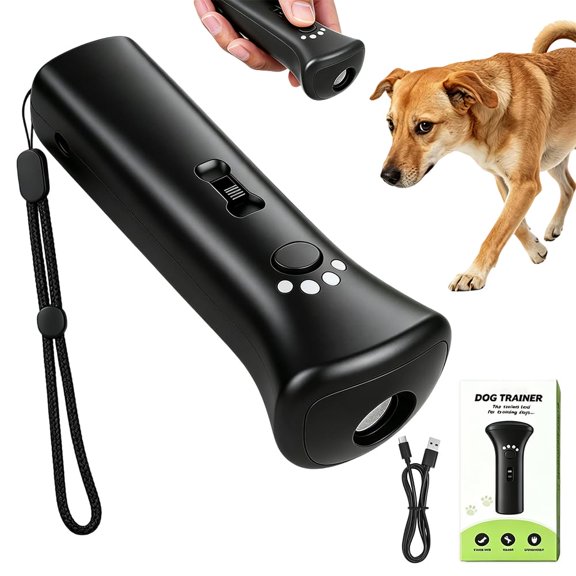 Trainer Ultrasonic for Dogs, Rechargeable Pet Training Device, Multi-Mode LED Light, Handheld Dog Training Aid for Indoor & Outdoor Daily Pet Behavior Guidance
