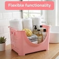 thumbnail image 2 of "Stackable Plastic Storage Container, Pink Stacking Bins", 2 of 7