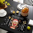 thumbnail image 3 of Merry Christmas Placemats Set of 12, Winter Cartoon Xmas Deer Snowflake Placemats for Dining Table, Place Mats for Kitchen Tabletop, Waterproof Wipeable Dining Table Mats Set, 3 of 9