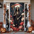 thumbnail image 3 of Gothic Banner Halloween Skeleton Design Romantic Floral Theme for Party Decoration Holiday Event Celebration, 3 of 5