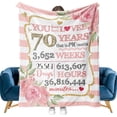 thumbnail image 1 of LHSHID 70th Birthday Gifts for Women Gifts for 70 Year Old Womens Blanket 70th Birthday Decorations Gifts Ideas for Her Wife Sister Mom Grandmother Friends 50x60in, 1 of 6