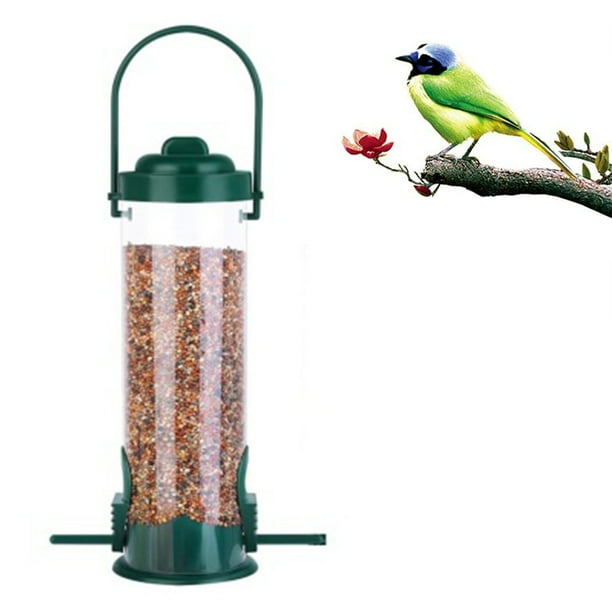 Metal Bird Feeder Tube Hanging Feeders Wild Bird Seed Feeder Aluminum