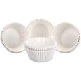 thumbnail image 3 of Revestimientos para cupcakes estándar blancos, tazas para hornear muffins de papel a prueba de grasa, 400 unidades Adepaton WMZY-646, 3 of 7