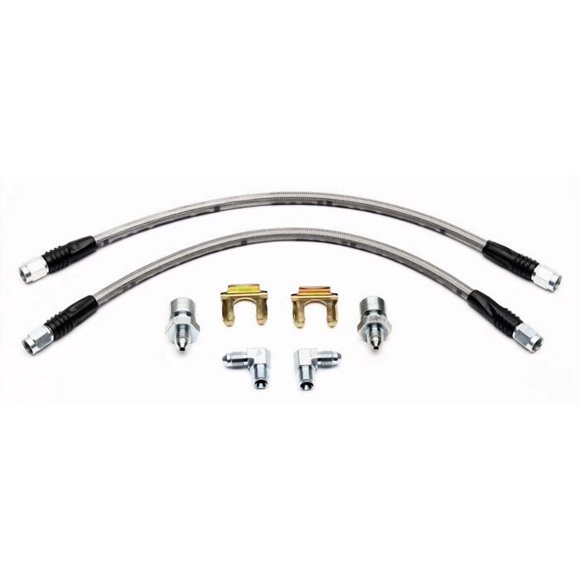 Wilwood Brakes Brake Line 220-7056 Flexline; For Use With Wilwood Brake Kits Only; For Use With Wilwood Brake Kits; Braided Stainless Steel; 14 Inch Length