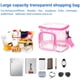 thumbnail image 5 of Bolsa de almuerzo transparente para adultos, grande, resistente, transparente, aprobada para mujeres y hombres, con correa de hombro ajustable, bolsillo frontal con cremallera, transparente, 5 of 6