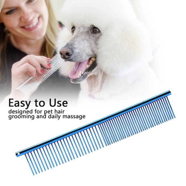 Peine Para Perros, Cepillo de Acero inoxidable para quitar Enredos, Peine de Metal, Peine para desenredar perros, Herramienta para quitar nudos, para perros, gatos y otras