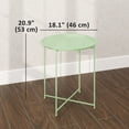 thumbnail image 3 of Outsunny 18" Outdoor Side Table with Removable Tray and Folding Legs, Green, 3 of 10