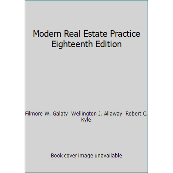 Pre-Owned Modern Real Estate Practice Eighteenth Edition (Paperback) 1427793980 9781427793980