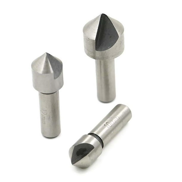 6pcs HSS Bevel Drill Bit Milling Device 90 degree Countersink End Drill