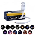 thumbnail image 3 of USB Star Projector Night Light, Flexible Planet Projection Lamp with Multiple Pattern Films, Color Changing Ambient Light for Bedroom and Indoor Decor, 3 of 9