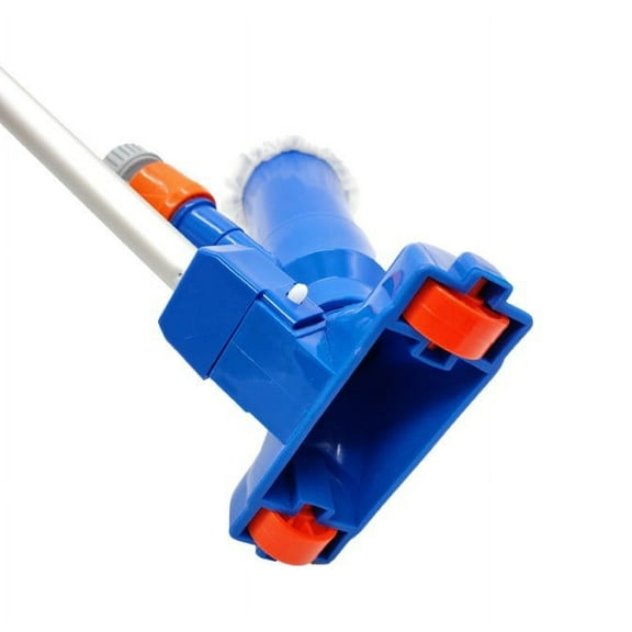 Portable Pool Vacuum Cleaner with 5 Pole, Above Ground Swimming Pool Leaf Scrubber Tool, Garden Hose Powered Debris Collection System, Manual Underwater Cleaning Device