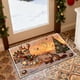 thumbnail image 4 of Seyotauo Christmas Decor 3D Stereoscopic Embroidery Carpet - 24 x16 inch Polyester Xmas Decor Indoor Outdoor, Absorbent Nonslip Dirt Proof Washable Foot Mat for Entryway Kitchen Bathroom Porch Patio, 4 of 6
