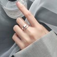 thumbnail image 4 of S925 Silver Sterling Ring Women's Simple Shinny Surface Ring with Size Adjustable, 4 of 7
