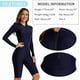 thumbnail image 5 of Traje de baño de una pieza para mujer, estilo boyleg, de manga larga, con protección solar, para buceo, deportivo, modesto, para entrenamiento., 5 of 5