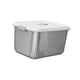 thumbnail image 4 of Caja organizadora de joyas con asa de transporte multifuncional, caja contenedora para artículos diversos Negro, 4 of 9