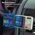 thumbnail image 2 of Transmisor FM Bluetooth Nulaxy KM28 con pantalla a color amarillo, 2 of 8