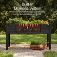 thumbnail image 6 of Best Choice Products 48x24x30in Raised Garden Bed, Elevated Wooden Planter for Yard w/ Foot Caps, Liner - Black, 6 of 8