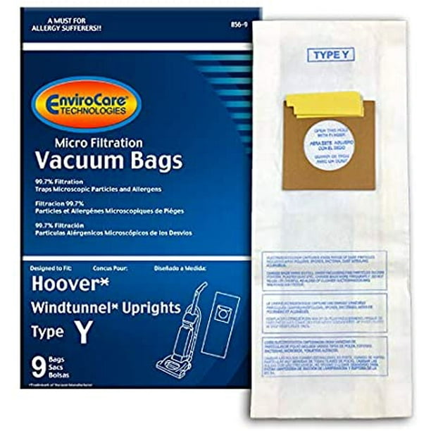 9 Hoover Windtunnel Upright Type Y Vacuum Bags By Envirocare (Micro
