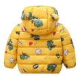 thumbnail image 3 of 2-7T Winter Hooded Down Coats for Kids Baby Boys Girls Dinosaur Light Puffer Padded Jacket with Bear Ear Toddler Snow Outerwear, 3 of 5