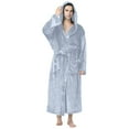 thumbnail image 2 of Kureaily Male Casual Plush Solid Hooded Pocket Leisure Wear Drawstring Long Sleeve Bathrobe Pajamas Two-Pieces Loungewear, 2 of 3