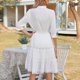 thumbnail image 1 of Falda De Mujer, Diseño De Botón Cómodo Vestido De Mujer Diseño De Encaje De Fibra De Poliéster Para Citas ANGGREK Otros, 1 of 7