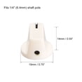 thumbnail image 2 of 5 Pcs 6.4mm Agujero de Eje Perillas de Control de Efecto de Guitarra AMP con Tornillo de Ajuste Blancas, 2 of 3