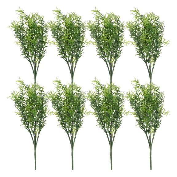 Masteelf 8pcs Realistic Artificial Rosemary Plants Fake Grass Stems Faux Plastic Greenery Stems for Indoor Outdoor Weddings Christmas Holiday Events Decoration