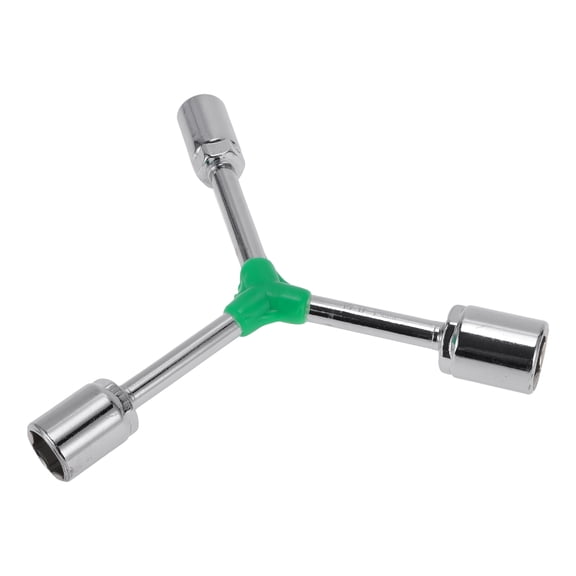 Unique Bargains 1 Pc Socket Wrench 95mm,95mm,100mm Spanner Socket Remover Hexagon Carbon Steel 14mm,17mm,19mm for Car Motorcycle Dirtbike Y Shaped 3 Way Wrench Sleeve