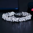 thumbnail image 5 of Noble African Gold Cubic Zirconia Drop Round Stone Cluster Bracelet for Ladies, 5 of 9