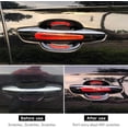 thumbnail image 2 of Car Door Cup Handle Paint Scratch Protector Sticker 3D Carbon Fiber Universal Auto Door Handle Scratch Protection Cover Guard Film Car Door Handle Safety Reflective Strips (Red, 8Pcs), 2 of 7