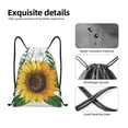 thumbnail image 6 of Kdxio Sunflowers (2) Print Drawstring Backpack Bag,Waterproof Draw String Back Sack, Gym Drawstring Bags Swim Bag For Unisex, 6 of 9