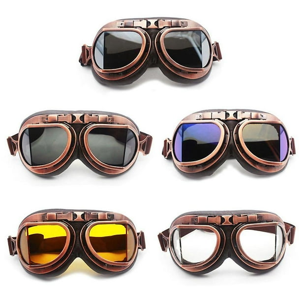 Pilot Retro Motorbike Motorcycle Goggles Flying Scooter Aviator Helmet Glasses