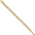 thumbnail image 2 of 14K Yellow Gold Lite 8mm Triple Link Charm Bracelet Made In Peru sst2-7.25, 2 of 5