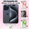 thumbnail image 3 of for  iPhone 15 Pro Case Glitter Magnetic Compatible with MagSafe Full Camera Lens Protection Luxury Plating Cute Bling Clear Shockproof Slim Phone Case for Women Girls (Purple), 3 of 13