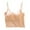 Beige, variant on fatyb Women's Camisole with Built in Bra V Neck Crop Padded Shirts Adjustable Spaghetti Strap Tank Tops