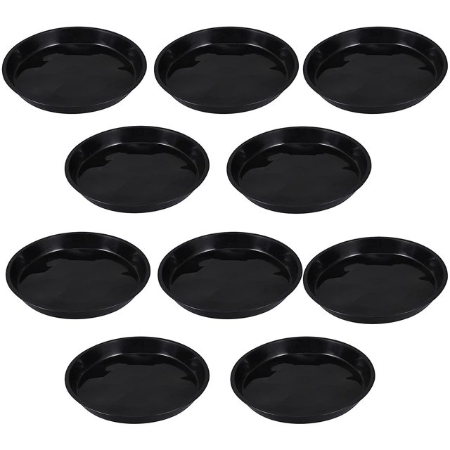 10 piezas de maceta para gota de flores, bandeja para plantas, platillos de cerámica, mini maceta, base para macetas, 25cm Feliz Sencillez