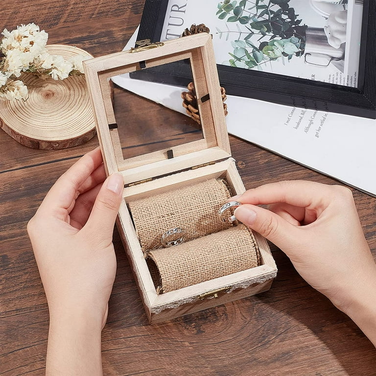 DIY Ring Box Wooden Ring Bearer Box Personalized Ring Holder