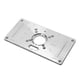 thumbnail image 4 of Placa de inserción de mesa de enrutador de aluminio para bancos de carpintería, máquina de corte y fresado, 8 orificios con anillos, 4 of 12