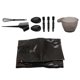 thumbnail image 3 of Hair Dyeing Set with Brush Mixer Earmuffs Color Bowl Bib Hairdressing Clip Hair Coloring, 3 of 5