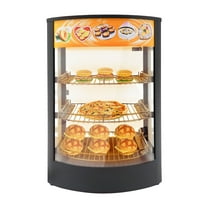 TFCFL 3-Tiers Tabletop Commercial Food Warmer Display Case Electric Food Warming Cabinet 800W 110V