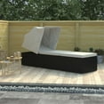 thumbnail image 2 of vidaXL Patio Lounge Chair Outdoor Sunbed with Foldable Canopy Poly Rattan, 2 of 20