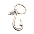 thumbnail image 4 of OUNONA Fish Hook Keychain De Metal Plateado Con Colgante Creativo Para De, 4 of 6