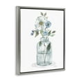thumbnail image 4 of Stupell Industries Soft Blue & White Flowers Botanical & Floral Painting Gray Floater Framed Art Print Wall Art, 17 x 21, 4 of 10